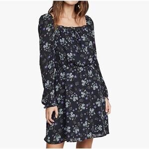 NWT Cupcakes and Cashmere Elsie Night Sky Black Floral Long Sleeve Dress Size M
